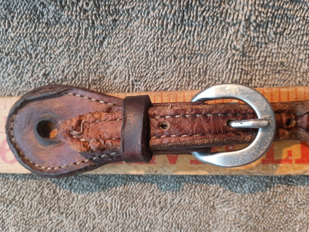 Leather Spur Straps with Native American type Embroidered Design