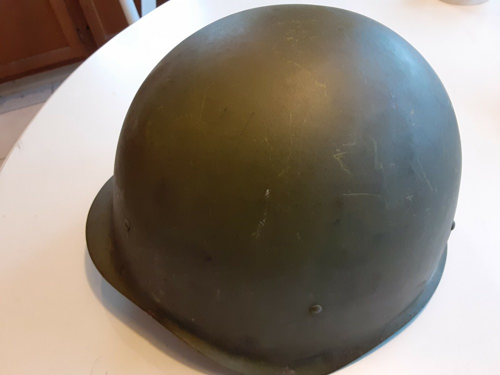 Post WWII Soviet Red Army M-1940 Helmet Dated 1948