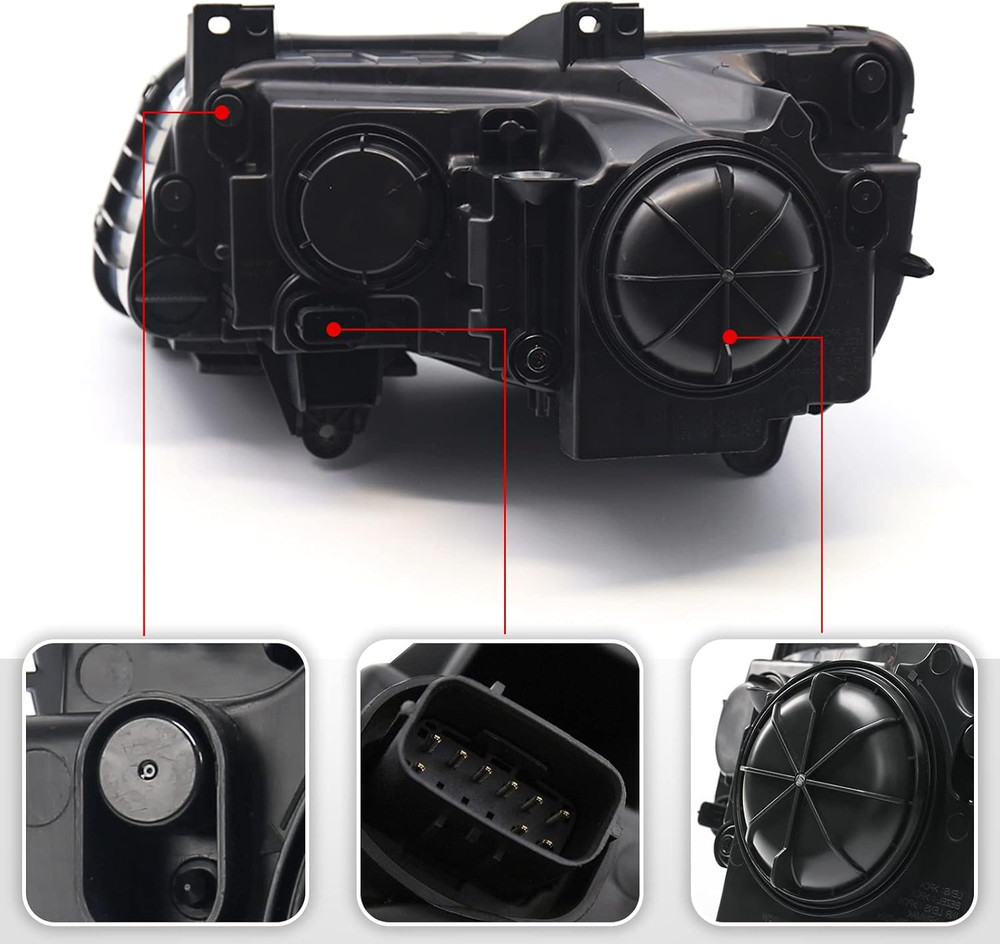 Halogen Headlights Compatible with Chrysler 300/300C 2015 2016 2017 2018 Headlam
