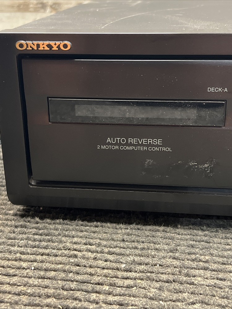 Used ONKYO TA-RW544 Auto Reverse Double Cassette Deck - Powers On