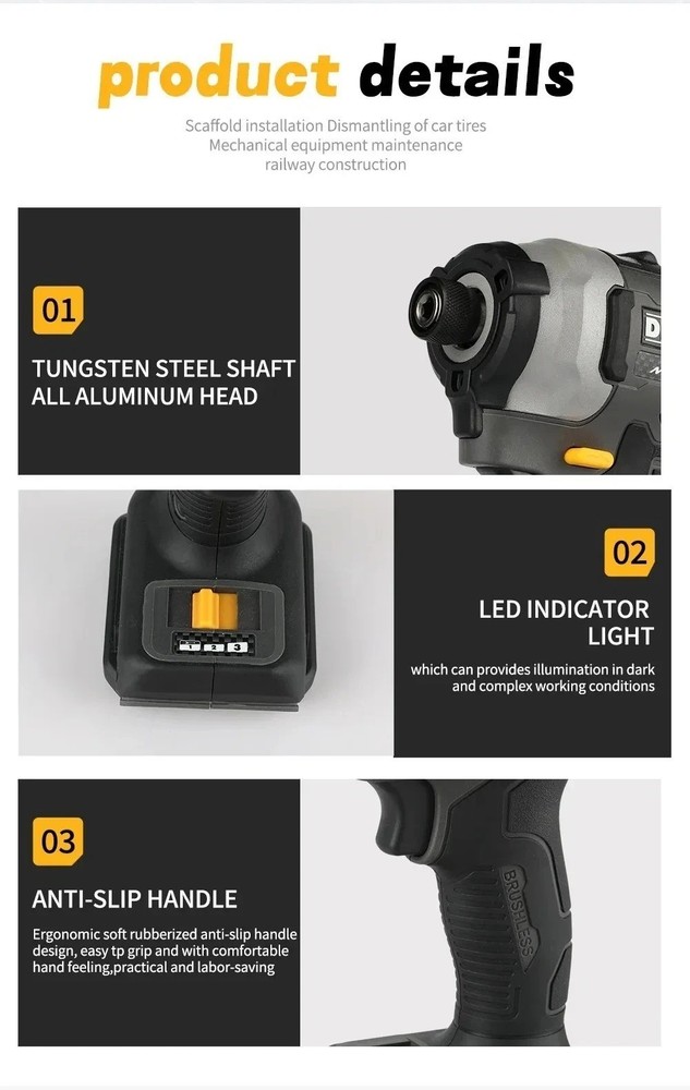 DeWalt DCF850M 20V Brushless Impact Driver Adjustable Speed Tool
