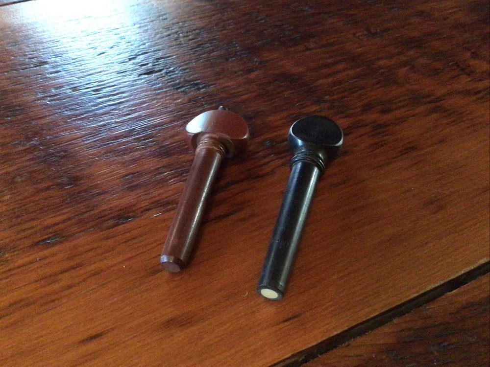 Ebony Viola Tailpiece Plus 2 Different Tuning Pegs