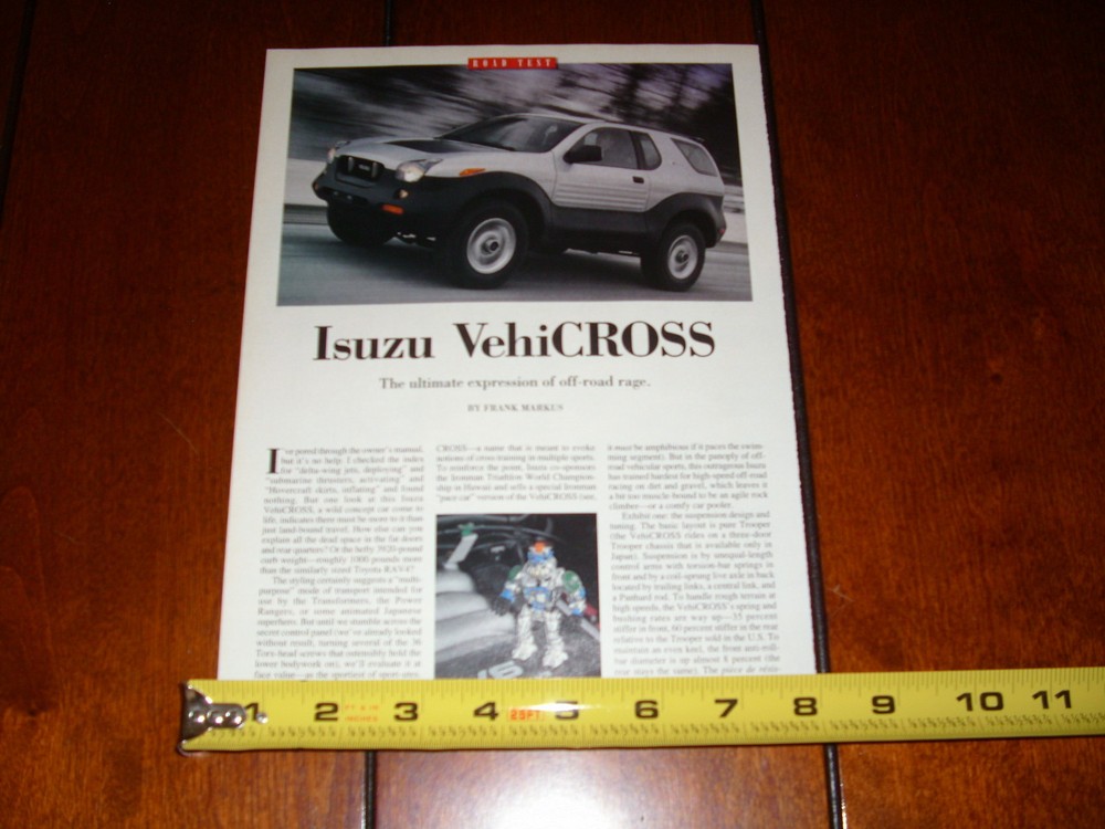 ISUZU VEHICROSS - ORIGINAL 1999 ARTICLE
