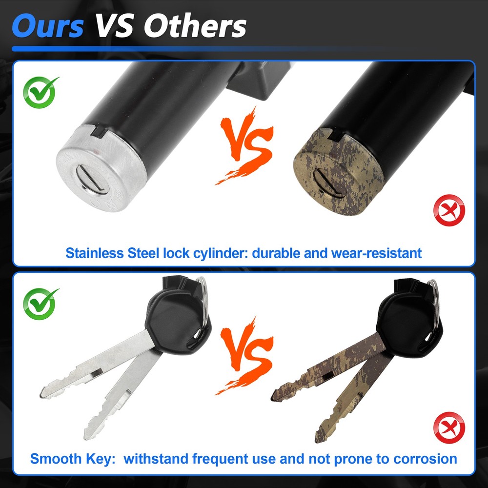 Motorcycle Ignition Key Switch Set for Hawk 250 for TBR7 Ignition Switch Lock