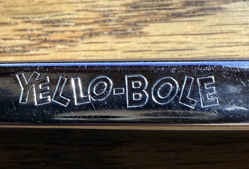 Vintage Yellow Bole Pipe Tool. Nice Condition!