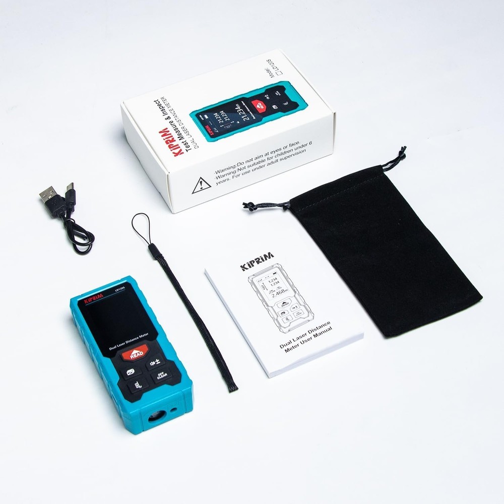 Rechargeable 393ft Laser Distance Measuring Tool with Electronic Level Function