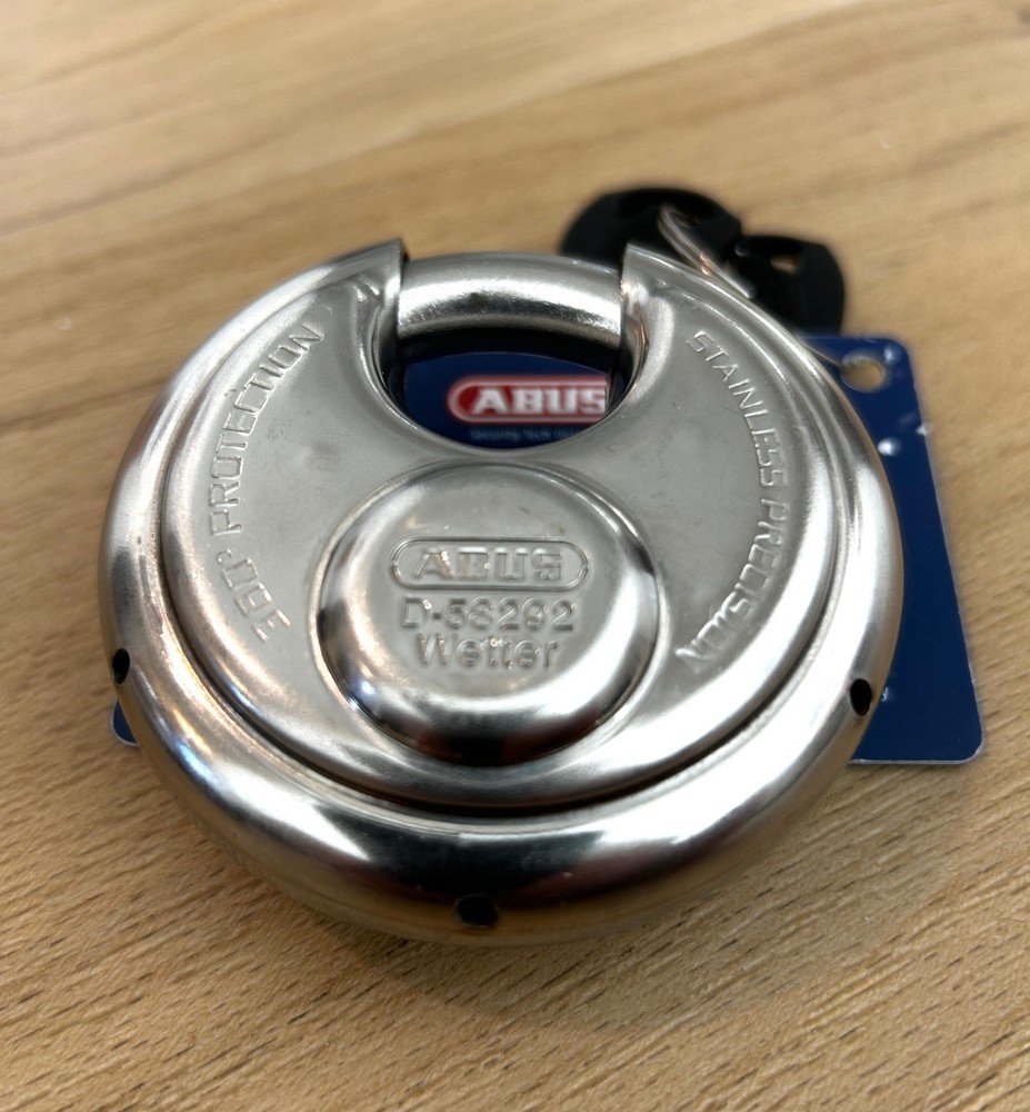 ABUS 20/70 Diskus Round padlock with Plus Cylinder - KEYED Different