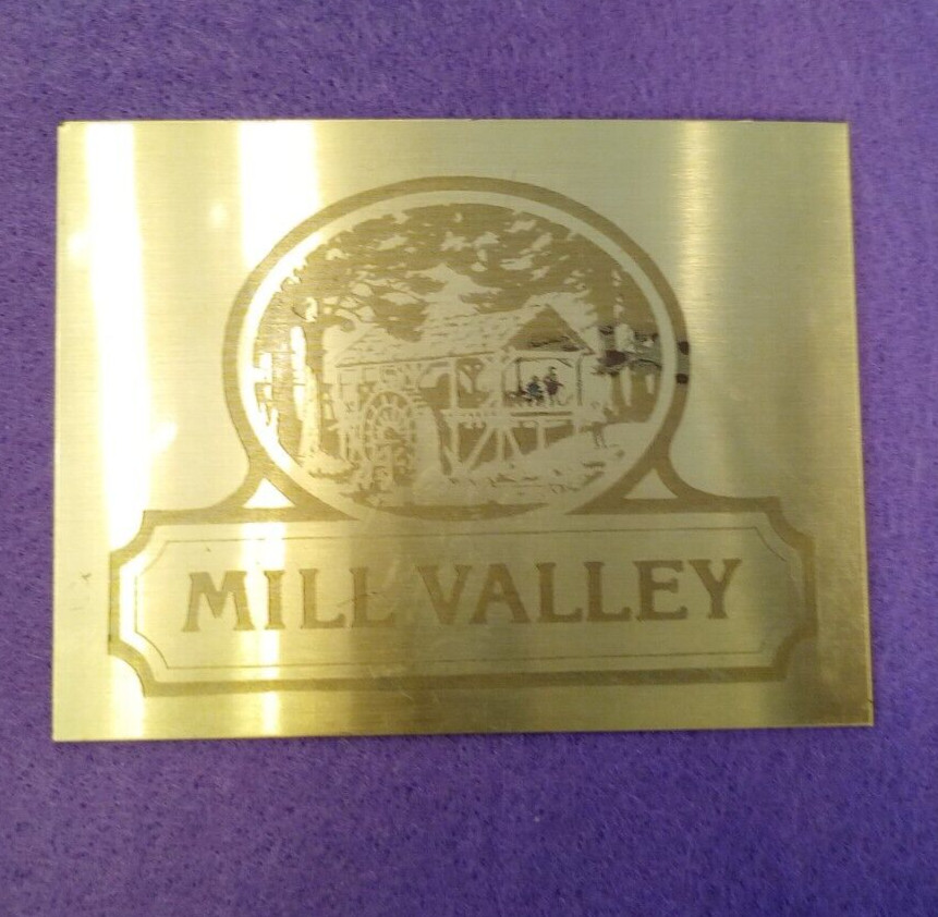 Mill Valley CA Copper Plate Plaque