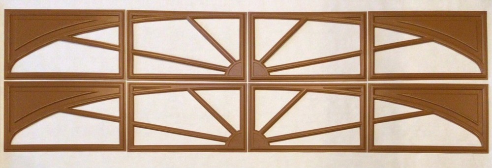 8 Amarr Sunray Replacement Inserts for Amarr Short Panel Garage Doors Golden Oak