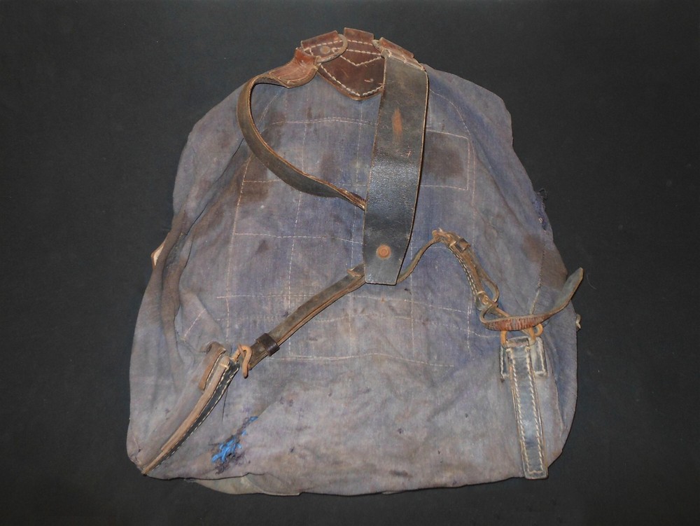 WW2 German Luftwaffe Rucksack - BLUE / GREY CANVAS COMBAT RUCKSACK - NICE!
