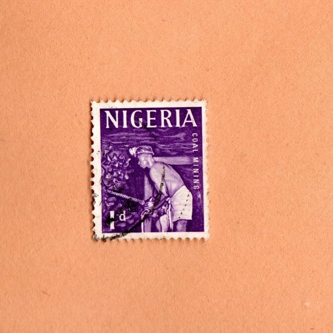 NIGERIA USED COAL MINING POSTAGE STAMP