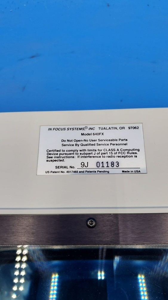 InFocus Systems 640FX LCD Projection Panel