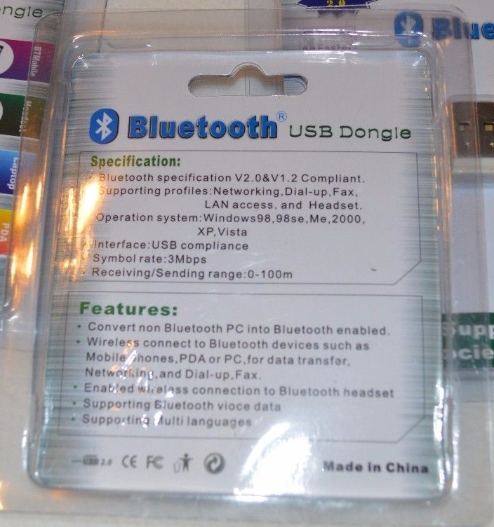 (3 ) Bluetooth 2.0 USB Dongle