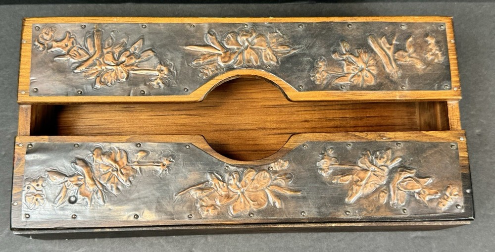 Wood & Copper Decorative Tissue Box Cover