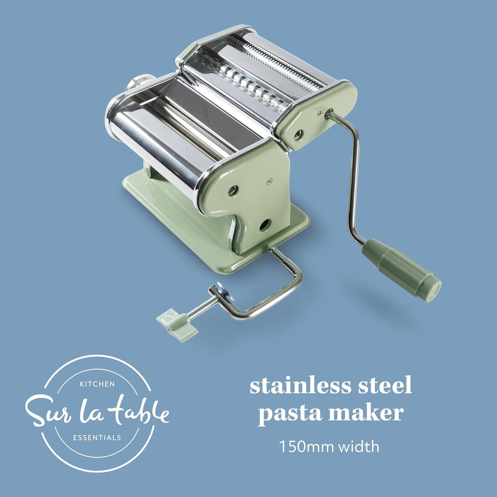 Kitchen Essential Va Bene Manual Pasta Maker Machine Noodle Maker W/Rollers & Cu
