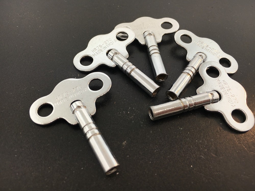 Clock Key Set of 5 Size 4 or 3.25mm 