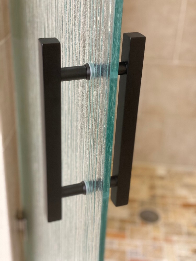 Shower Door Handle - 8" Square Ladder Pull (NEW STYLE)