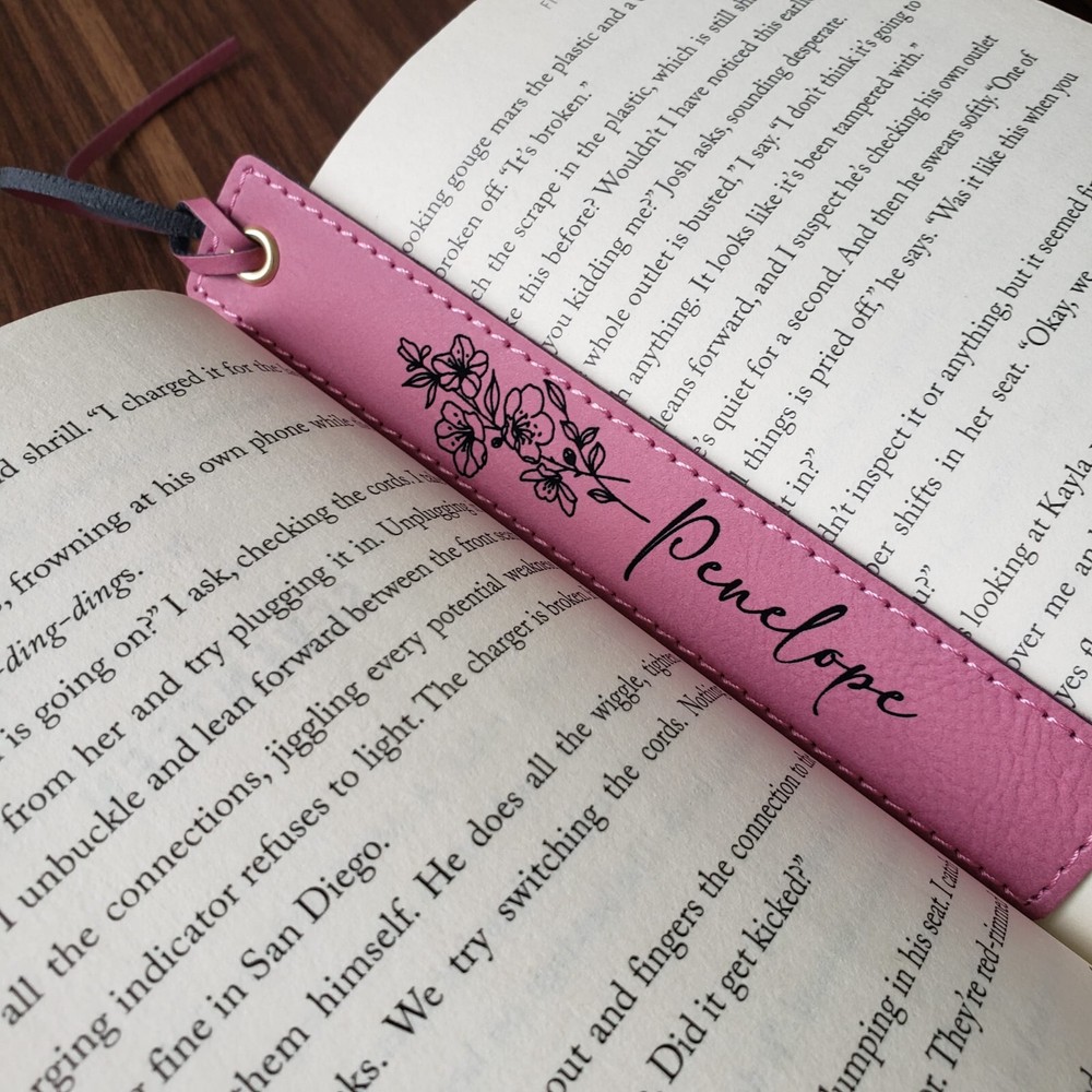 Customized Long Leather Bookmark - Perfect Reader Gift for her and him