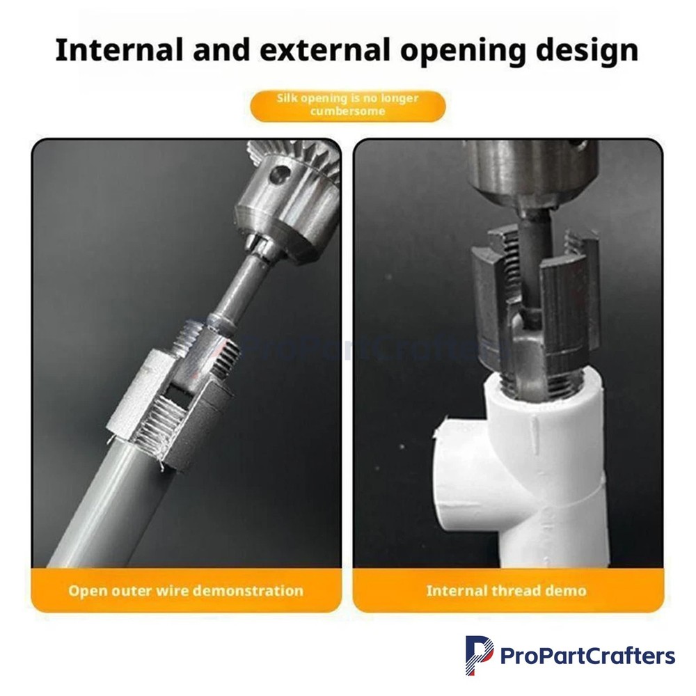 PVC Pipe Threader Kit Integrated Internal & External Pipe Threading-Tool