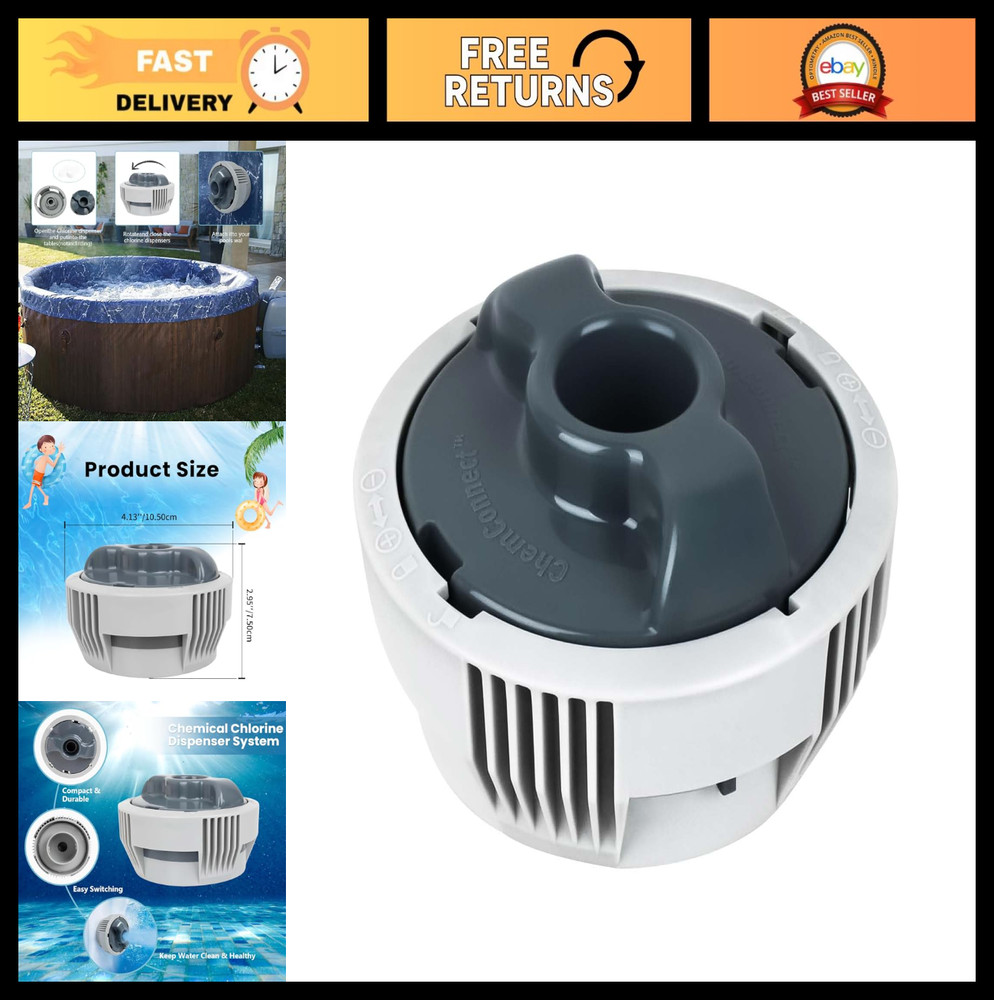 Chemical Chlorine Dispenser for Hot Tubs, Compatible with Coleman SaluSpa & Lay-