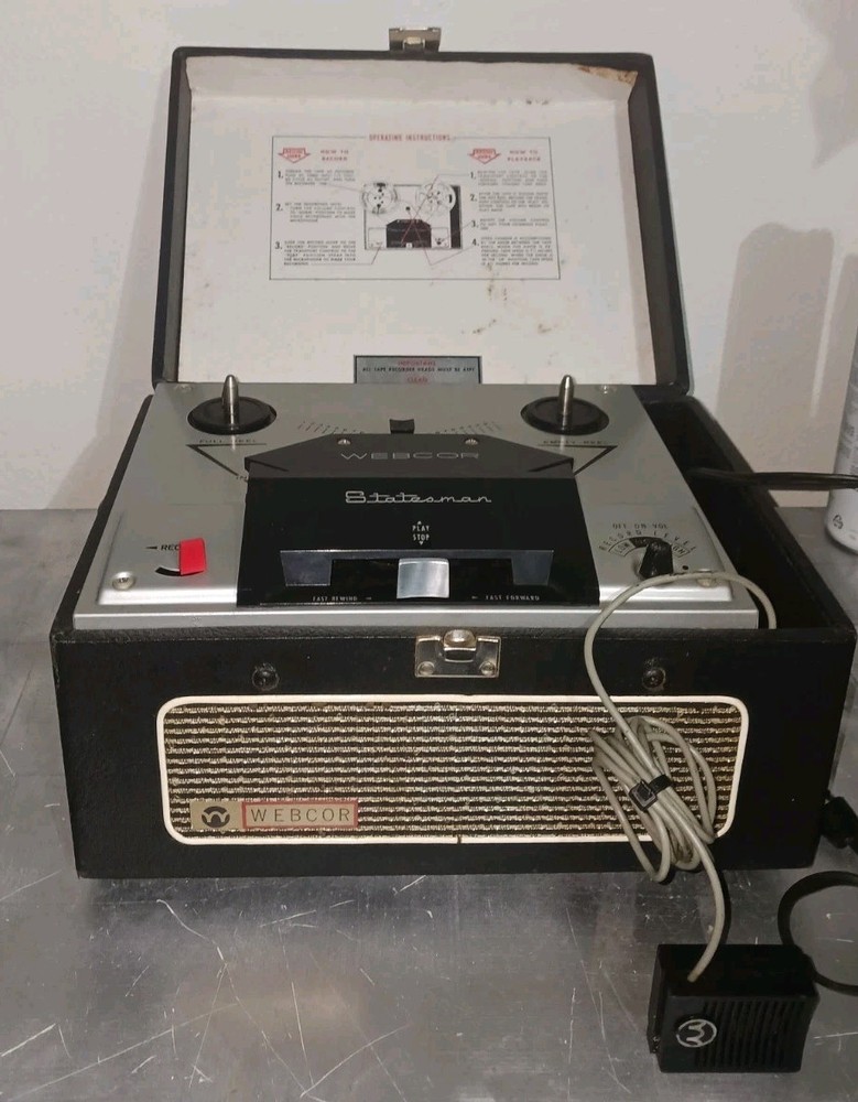 WEBCOR Portable Reel to Reel. TESTED! READ!!!