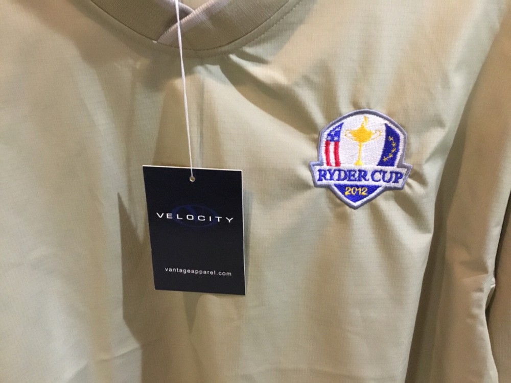 NWT 2012 Ryder Cup Tan VELOCITY Pullover GOLF Windbreaker SZ M - Cool
