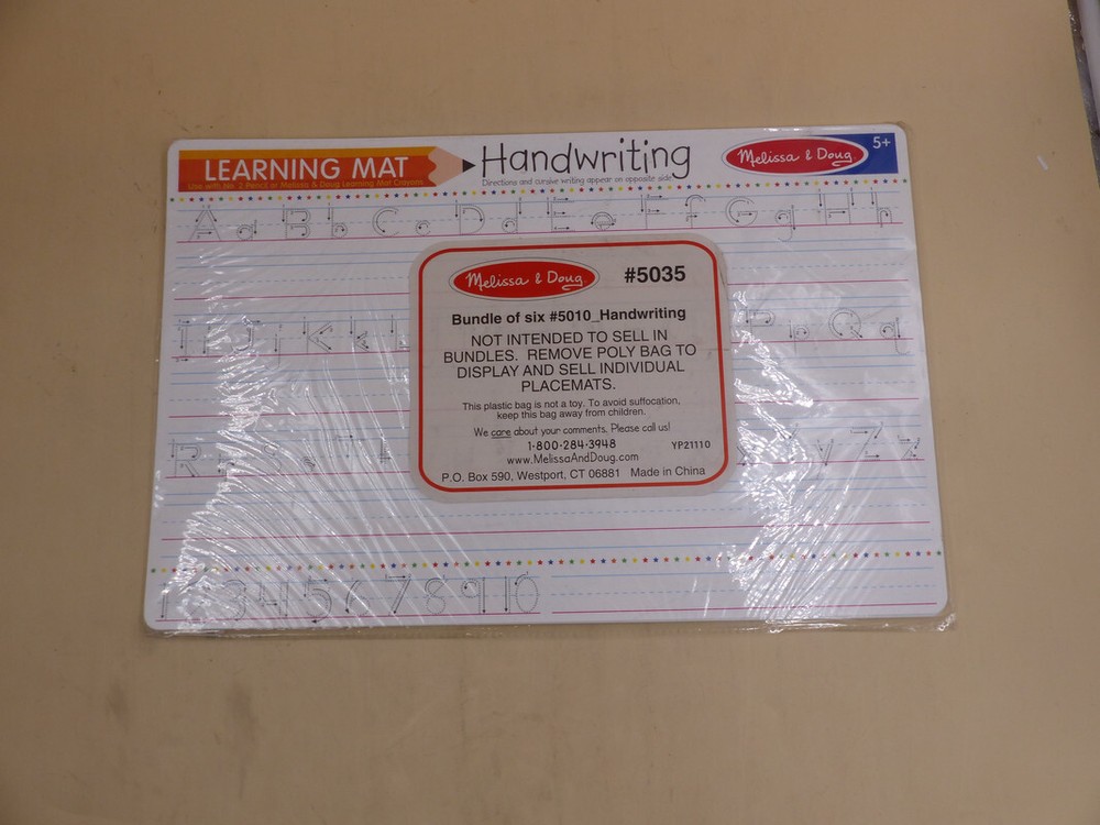 MELISSA & DOUG 5035 HANDWRITING BUNDLE OF 6 LEARNING MAT