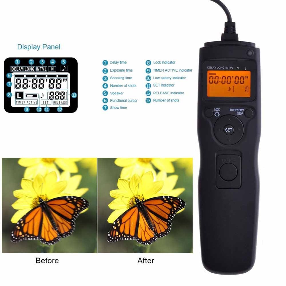 Timer Remote Control fr Nikon D7200 D600 D5100 D3200 D7100 D5200 Shutter Release