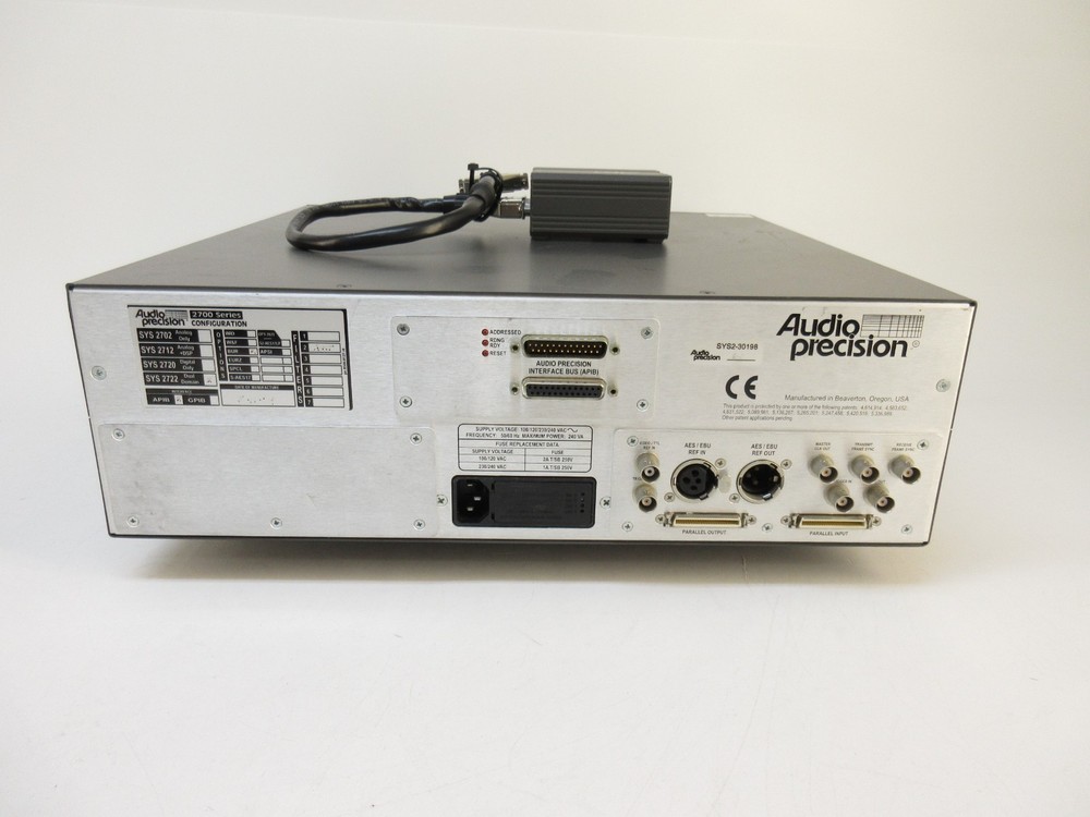 Audio Precision SYS2722 Audio Analyzer w/ Opt APIB, BUR, AWT Filter, USB Adapter