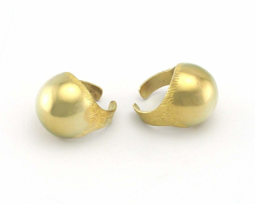Domed Adjustable Ring raw Brass (19mm 9US inner size - Adjustable ) Oz3641