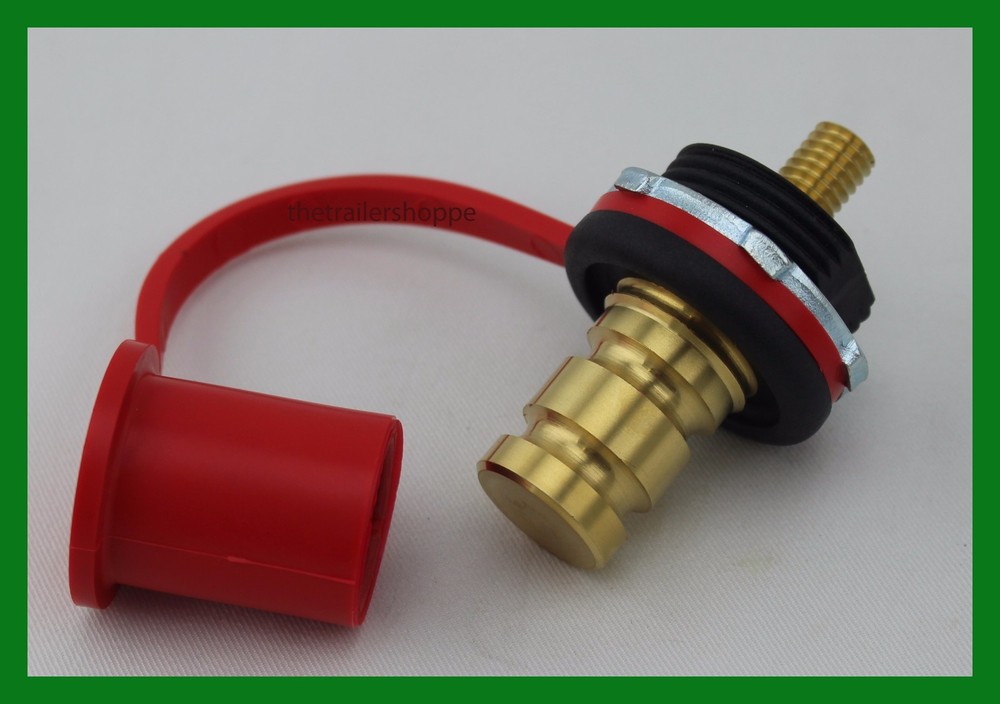 Battery Jumper Terminals Black & Red Color Coded Rubber Cap, Solid Brass Studs