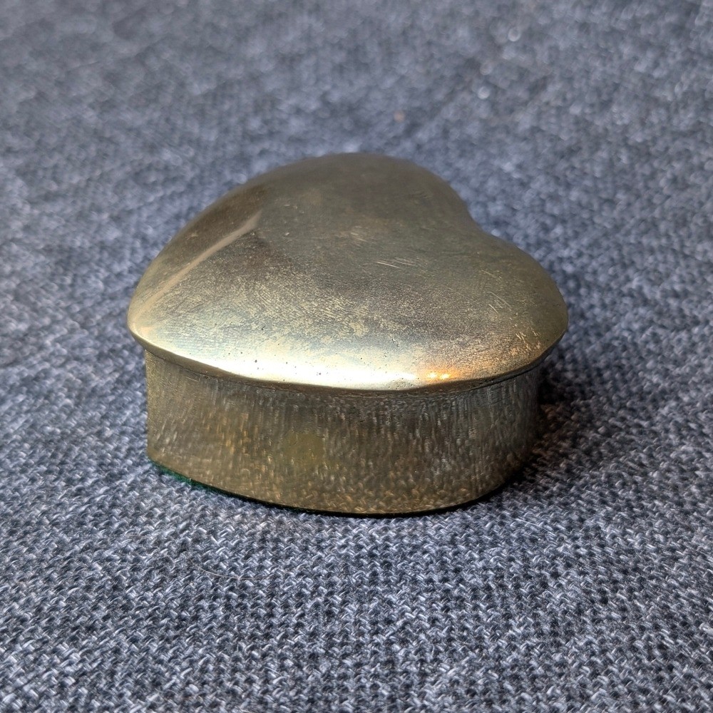 Brass Heart Shaped Trinket Dish