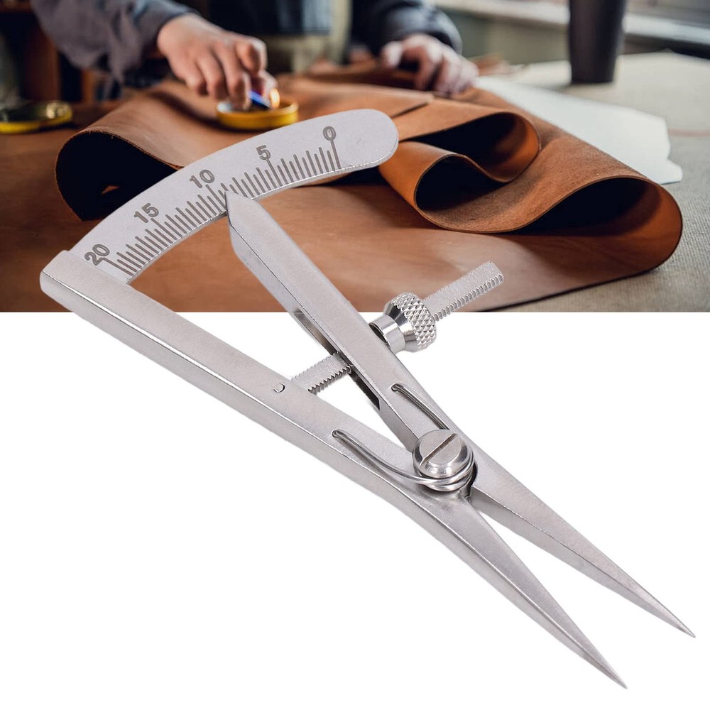 Marking Gauge Metal Compass Multipurpose High Accuracy Adjustable for Leather