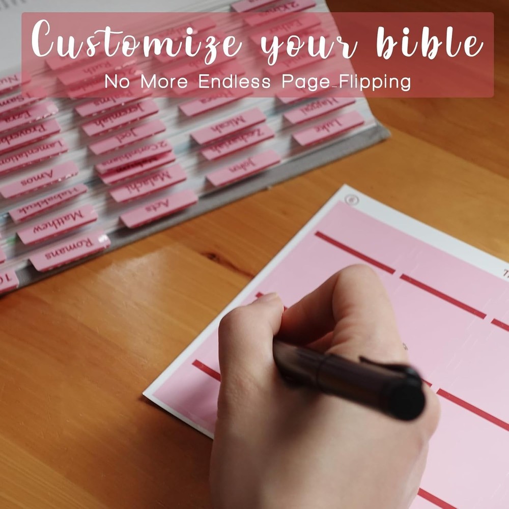 Durable Easy-to-Read Bible Tabs Set - 90 Laminated for Study & Gifts