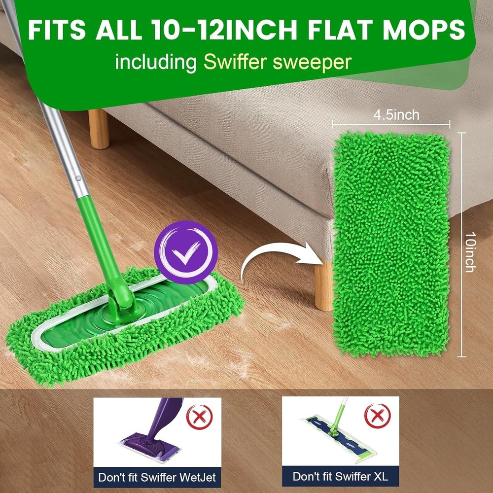 Replacement Wet Mopping Pads - Washable Cloths Bundle