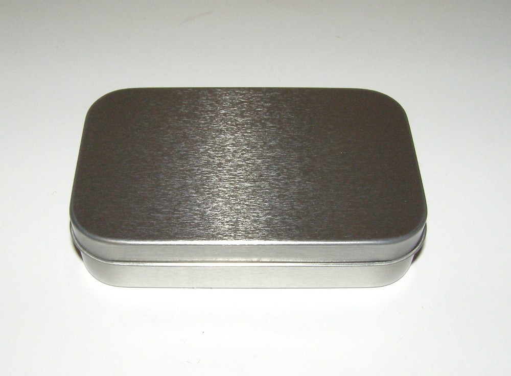 Three 3 oz Rectangular Hinged Survival Tin Box Containers Can Be Used For Crafts
