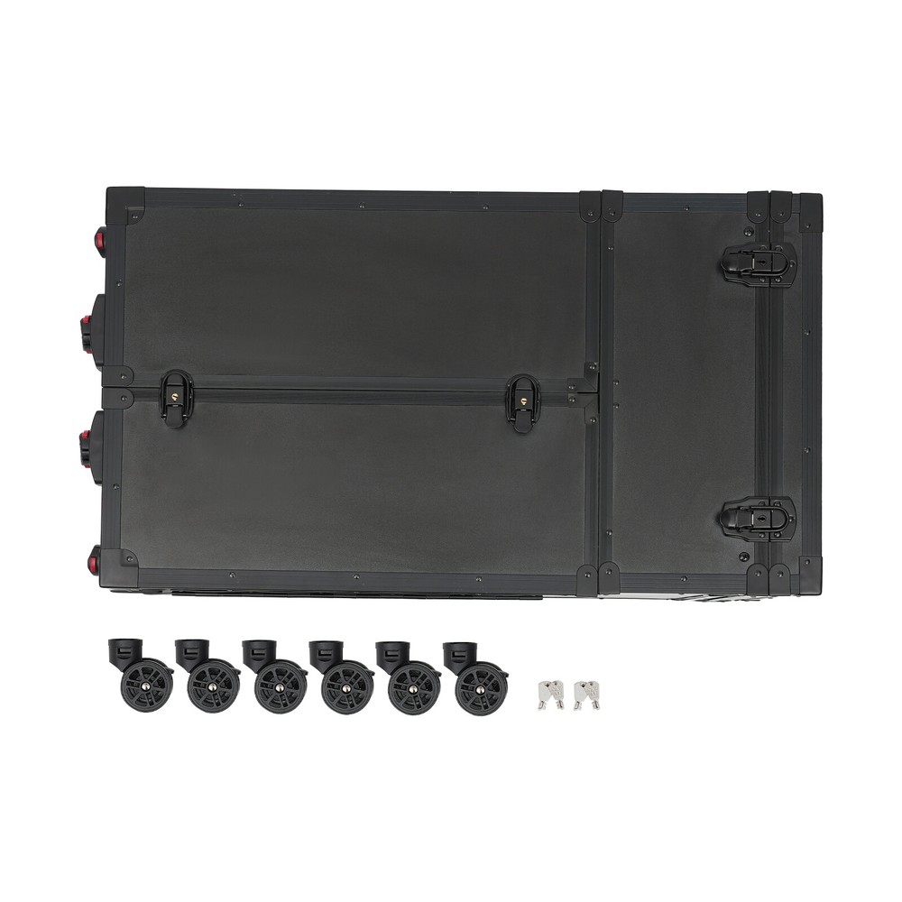 Aluminum Rolling Makeup Train Case Trolley Cosmetic Case Organizer Max Load 30kg