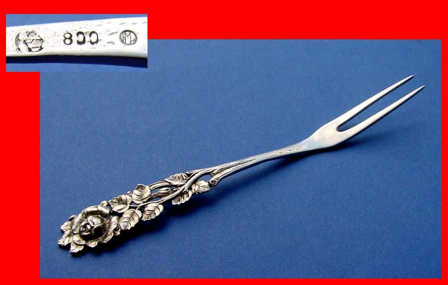 Serving Fork, Rose, Hugo Müller, 800 Silver B709