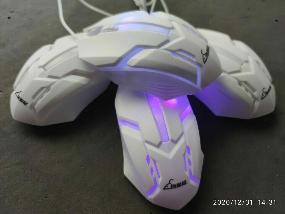 8pcs Wired Gaming Mouse LED Breathing Fire DPI Laptop PC Computer Optical Mice