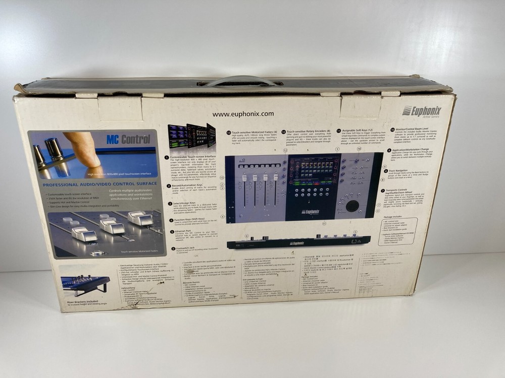 Euphonix MC Control Avid Audio Media Controller Mixer with Power Adapter in Box