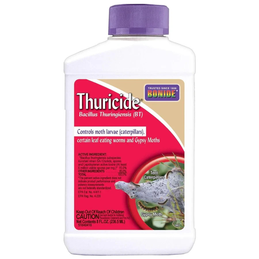 Bonide Thuricide (BT) Liquid Insect Control, Concentrate 8oz