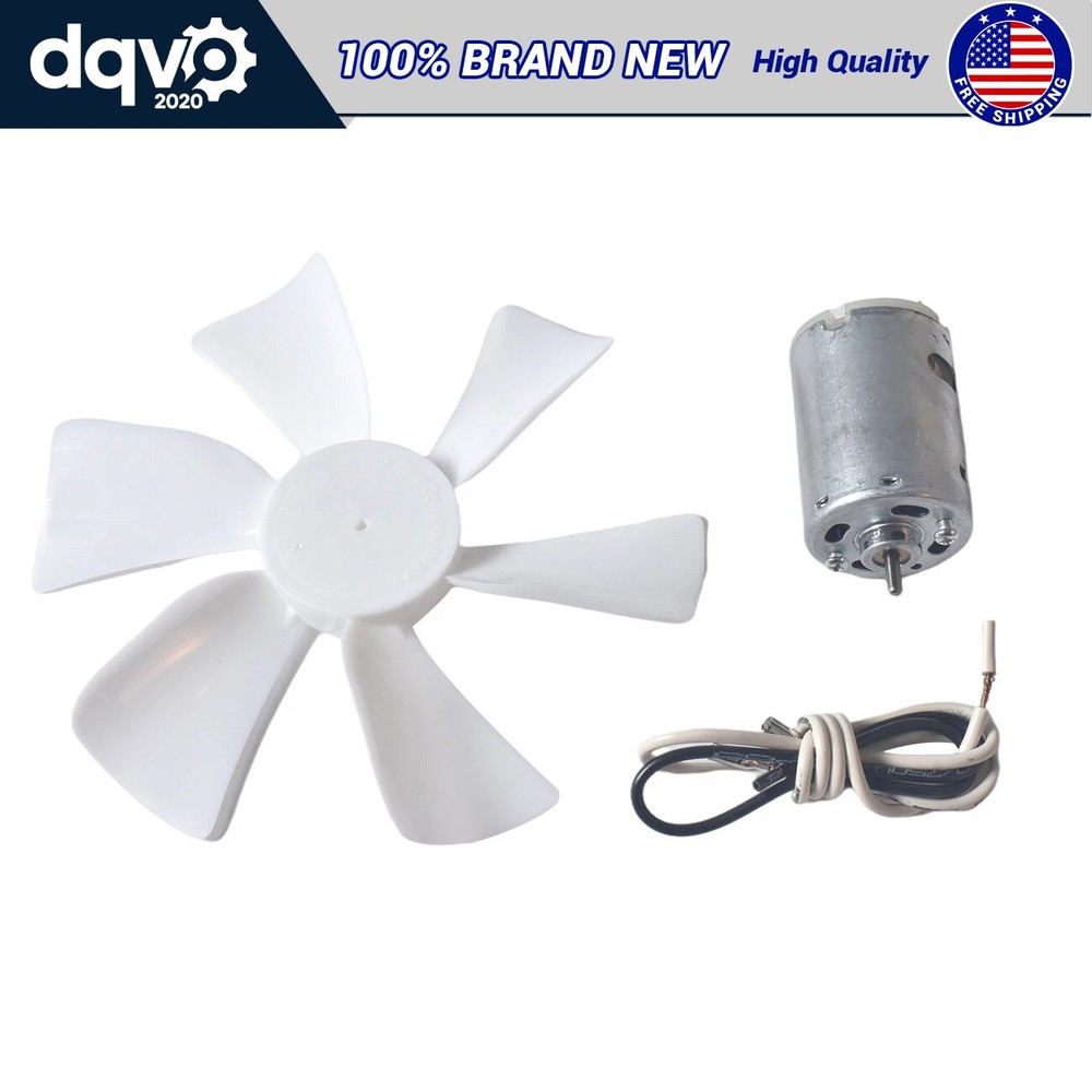 6" RV Vent Motor Bath Exhaust Fan Blade 12V Home Bathroom Mobile Home RV Motor