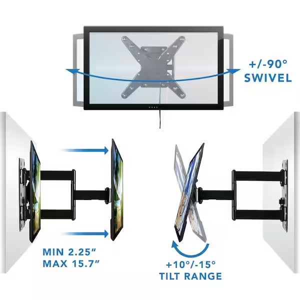 TV Wall Mount with Detachable Bracket Mount-It MI-430