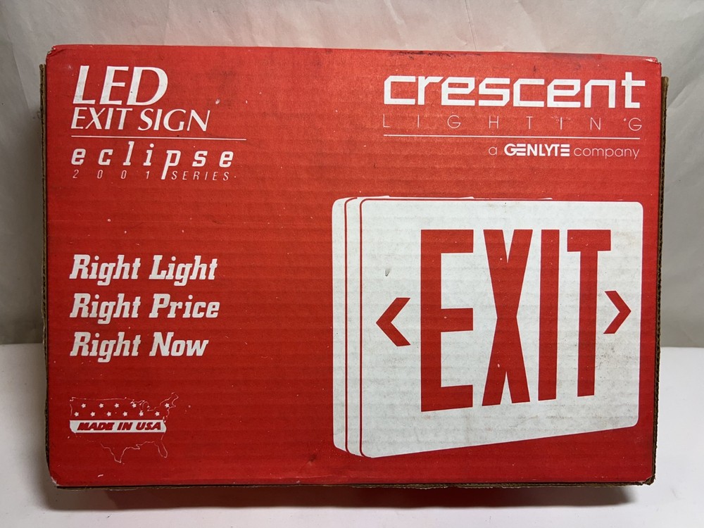 Crescent Lighting LED Exit Red/White Universal Light Unopened
