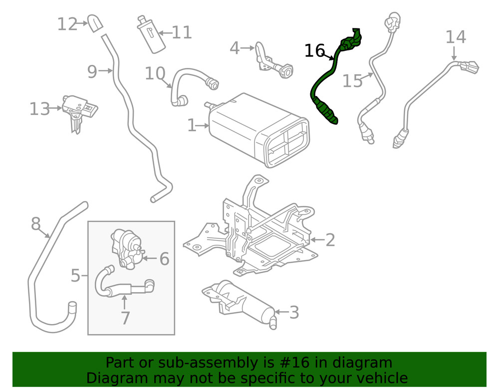 Genuine 2015-2018 Volvo - Oxygen Sensor - rear 31480393