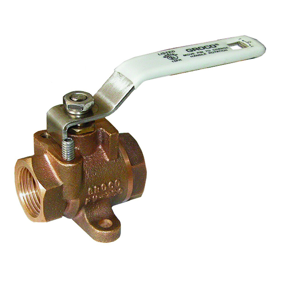 FV-500 GROCO 1/2" NPT Bronze Inline Fuel Valve