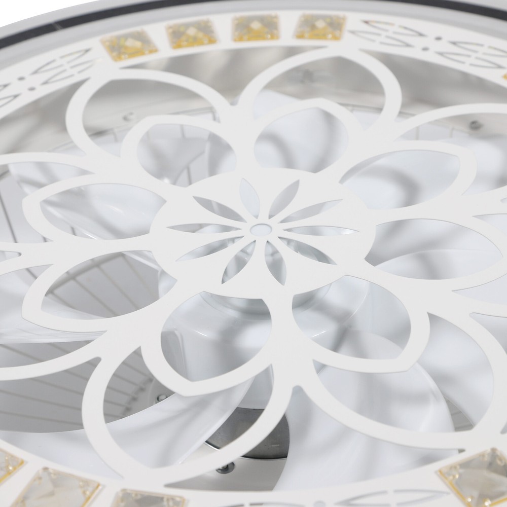 Modern Dimmable LED Ceiling Fan Light with Remote Control & Stylish Design