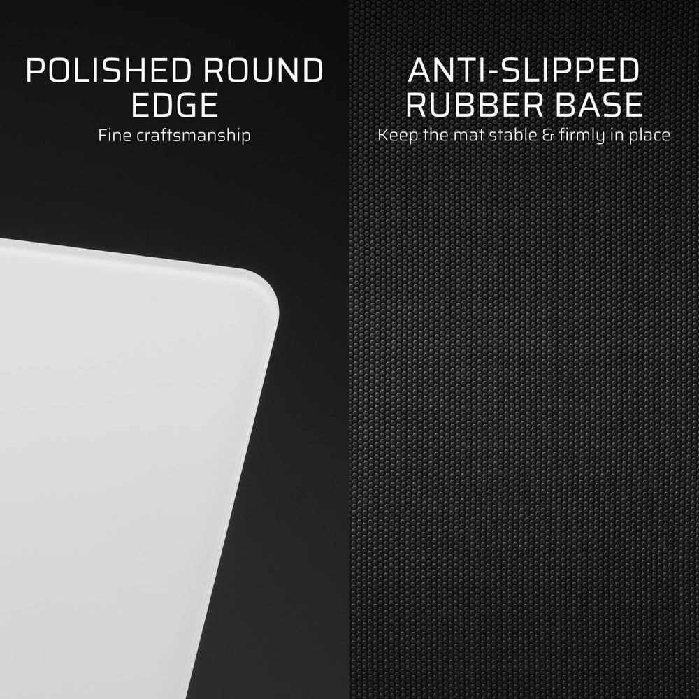 LTC Glass Gaming Mouse Pad, Ultra-Smooth Micro-Etched Surface Mousepad, Impro...