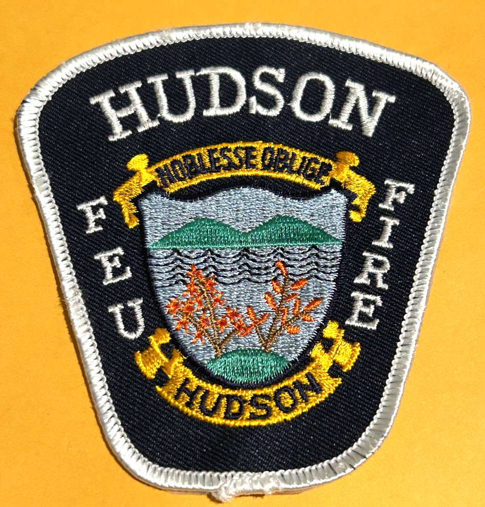 Old Hudson Quebec Canada Fire Department Patch Unused
