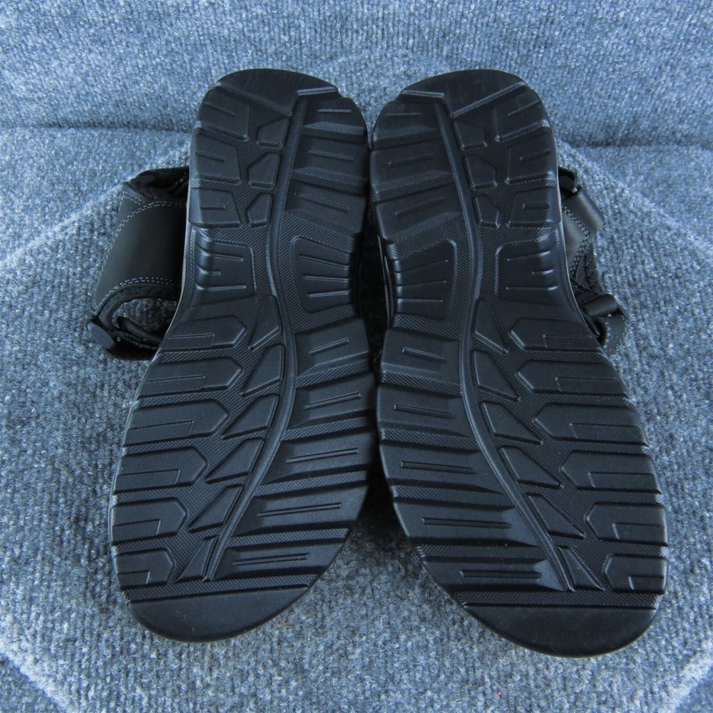 Thera Men Sport Sandals Size 9 Medium Black Synthetic Hook & Loop
